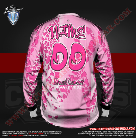 Breast Cancer Awareness ID Custom Sports Wear Semi Pro Paintball Custom Sublimated Jersey Semi Pro Paintball Shirt Texas United States