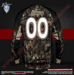 Skulls Camo ID Custom Sports Wear Semi Pro Paintball Custom Sublimated Jersey Semi Pro Paintball Shirt Texas United States