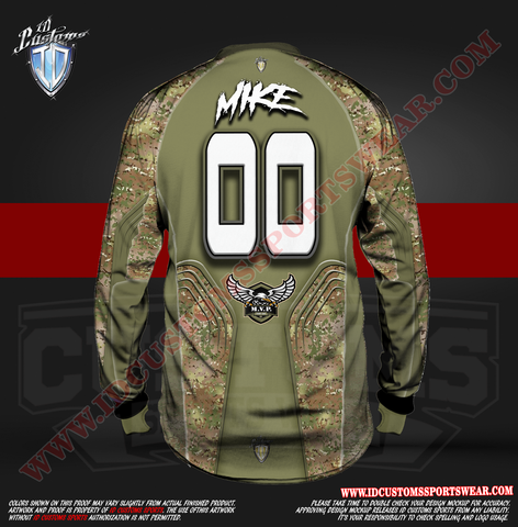 MVP ID Custom Sports Wear Semi Pro Paintball Custom Sublimated Jersey Semi Pro Paintball Shirt Texas United States