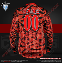 WW3 Red ID Custom Sports Wear Semi Pro Paintball Custom Sublimated Jersey Semi Pro Paintball Shirt Texas United States