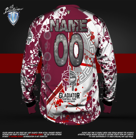 The Gladiator ID Custom Sports Wear Semi Pro Paintball Custom Sublimated Jersey Semi Pro Paintball Shirt Texas United States