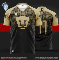 ID Custom Sports Wear Pro Soccer Full Custem Sublimated Jersey Pumas Gold SOCCER PRO JERSEYS