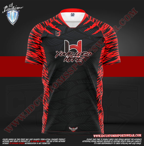 USA ID Custom Sports Wear Semi Pro Paintball Custom Sublimated Jersey Semi Pro Paintball Shirt Texas United States ID Custom Sports Wear Pro Paintball Full Custem Sublimated Jersey Soccer Rangla Red Tiger