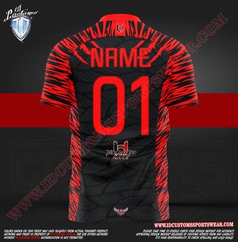 USA ID Custom Sports Wear Semi Pro Paintball Custom Sublimated Jersey Semi Pro Paintball Shirt Texas United States ID Custom Sports Wear Pro Paintball Full Custem Sublimated Jersey Soccer Rangla Red Tiger