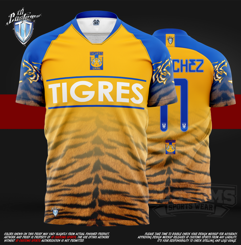 ID Custom Sports Wear Pro Soccer Full Custem Sublimated Jersey Tigres SOCCER PRO JERSEYS