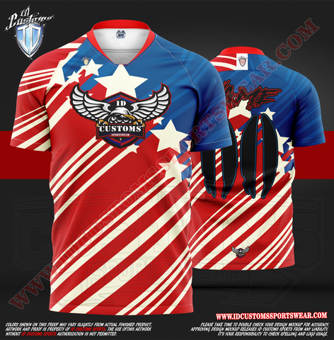 USA ID Custom Sports Wear Semi Pro Paintball Custom Sublimated Jersey Semi Pro Paintball Shirt Texas United States ID Custom Sports Wear Pro Paintball Full Custem Sublimated Jersey Soccer Rangla 70s USA