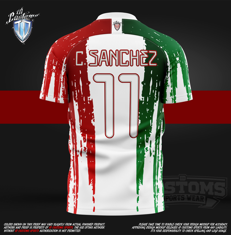 ID Custom Sports Wear Pro Soccer Full Custem Sublimated Jersey Mexico SOCCER T-Shirt