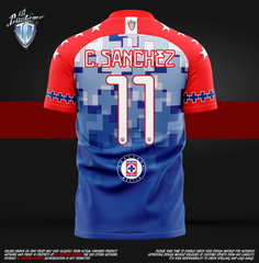 ID Custom Sports Wear Full Custom Sublimation Shirt Soccer Crus Azul