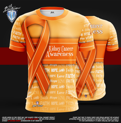 ID Custom Sports Wear Pro Run Full Custem Sublimated Jersey Kidney Cancer AWARENESS T-Shirt