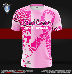 ID Custom Sports Wear Pro Run Full Custem Sublimated Jersey BREAST AWARENESS T-Shirt