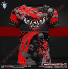 USA ID Custom Sports Wear Full Custem Sublimated Jersey Tshirt T-ShirtShirt Texas United States ID Custom Sports Wear Full Custem Sublimated Jersey Tshirt T-Shirt Blood In the Skull