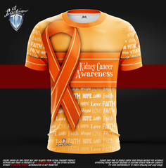 ID Custom Sports Wear Pro Run Full Custem Sublimated Jersey Kidney Cancer AWARENESS T-Shirt