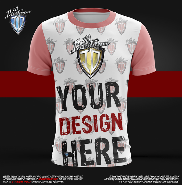 ID Custom Sports Wear Pro Paintball Custem Sublimated Jersey T- hirt Your Design Here