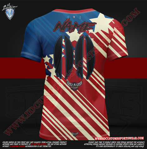 USA ID Custom Sports Wear Full Custem Sublimated Jersey Tshirt T-ShirtShirt Texas United States ID Custom Sports Wear Full Custem Sublimated Jersey Tshirt T-Shirt 70's USA