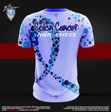 ID Custom Sports Wear Pro Run Full Custem Sublimated Jersey COLON AWARENESS T-Shirt