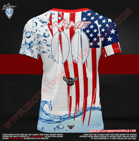 USA ID Custom Sports Wear Full Custem Sublimated Jersey Tshirt T-ShirtShirt Texas United States ID Custom Sports Wear Full Custem Sublimated Jersey Tshirt T-Shirt Summer USA