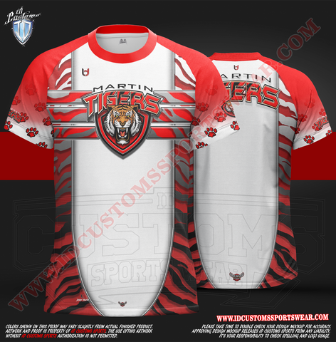 ID Custom Sports Wear Pro Paintball Custem Sublimated Jersey T-Shirt Rangla Martin HS White