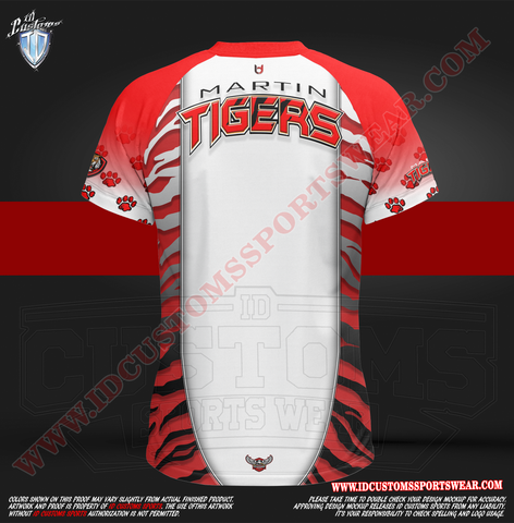 ID Custom Sports Wear Pro Paintball Custem Sublimated Jersey T-Shirt Rangla Martin HS White