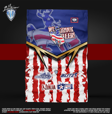 ID Custom Sports Wear Sublimeded Face Shield Buff We Drink Beer