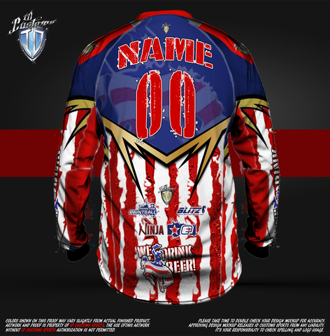ID Custom Sports Wear Pro Paintball Custom Sublimated Jersey Pro Paintball Shirt We Drink Beer